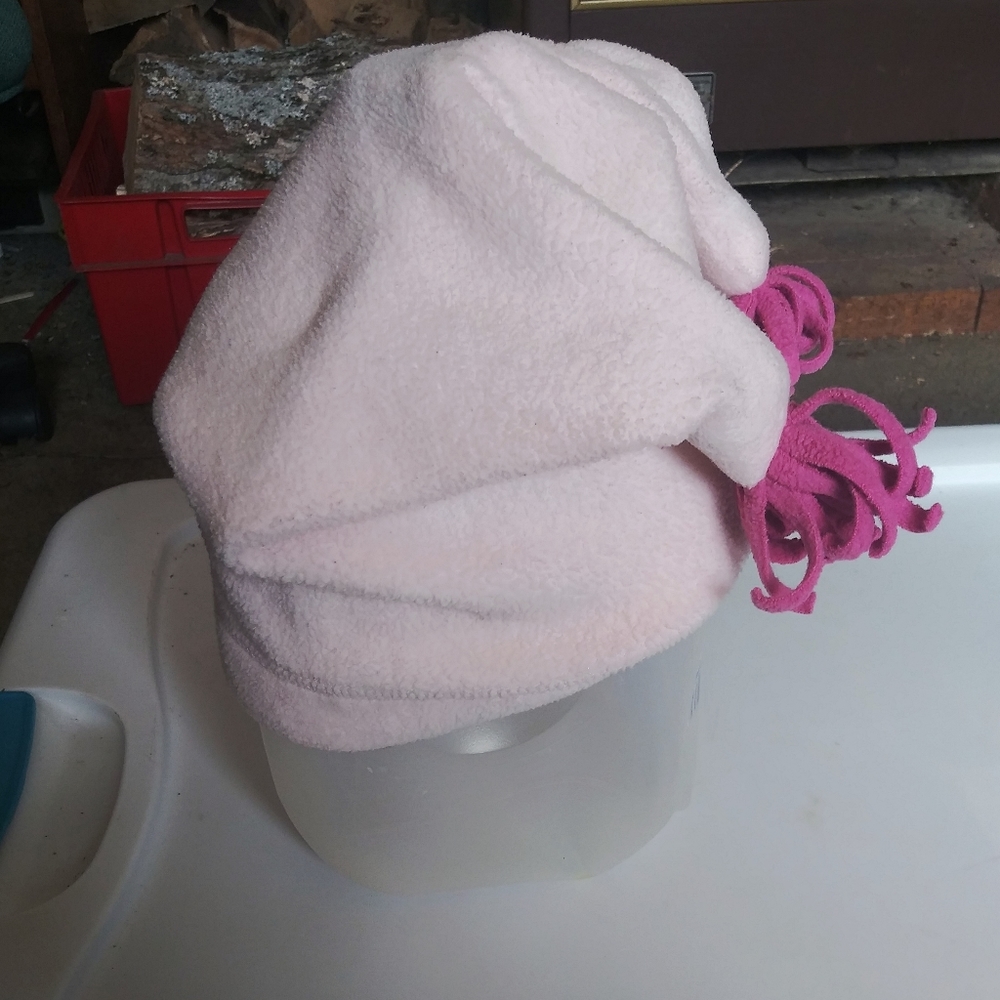 Old Navy Pink Fringe Pom-Poms Winter Hat